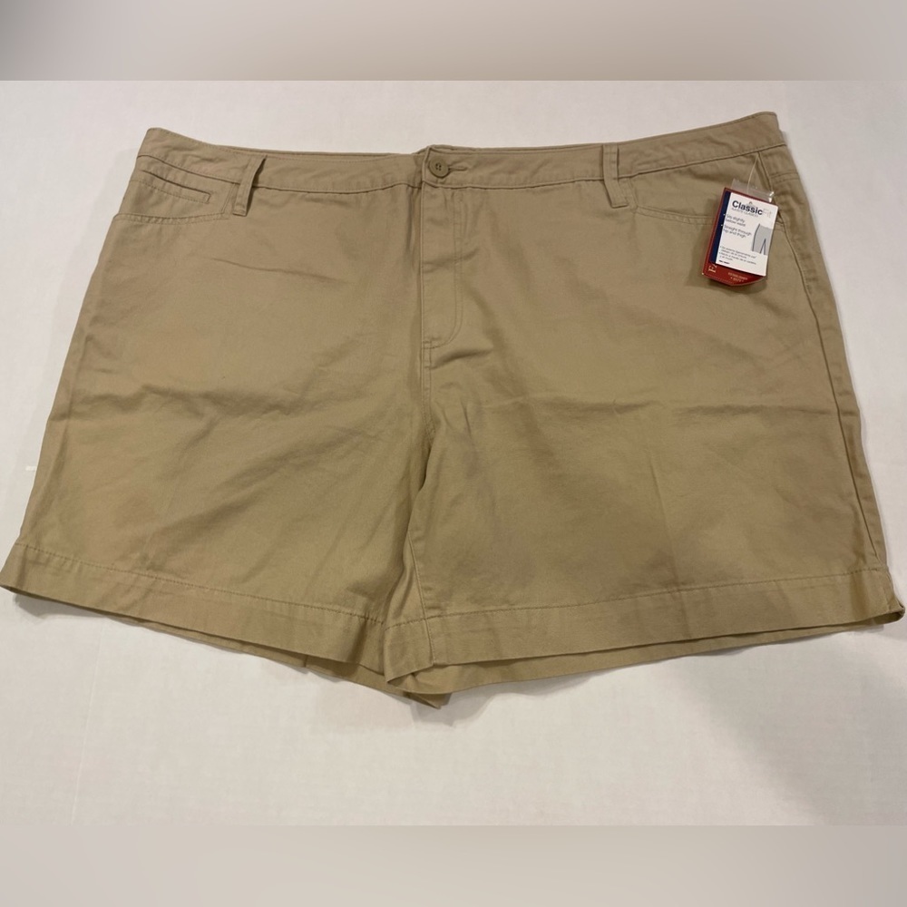 Faded Glory Classic Fit Tan 5 Pocket Shorts Size 26W NWT